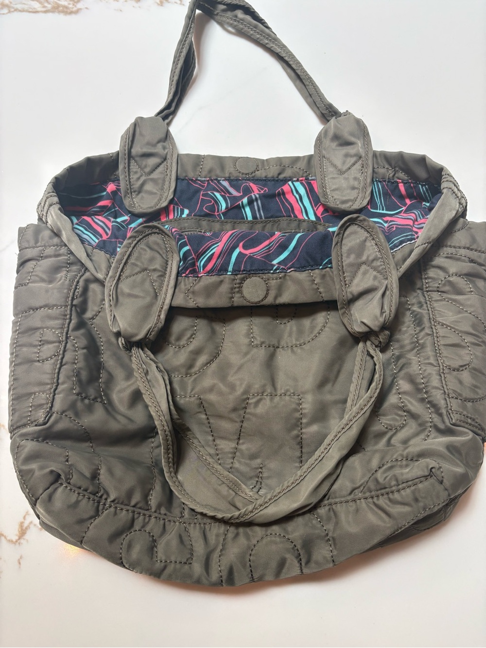 Marc Jacobs Tote Bag with Patterned Lining